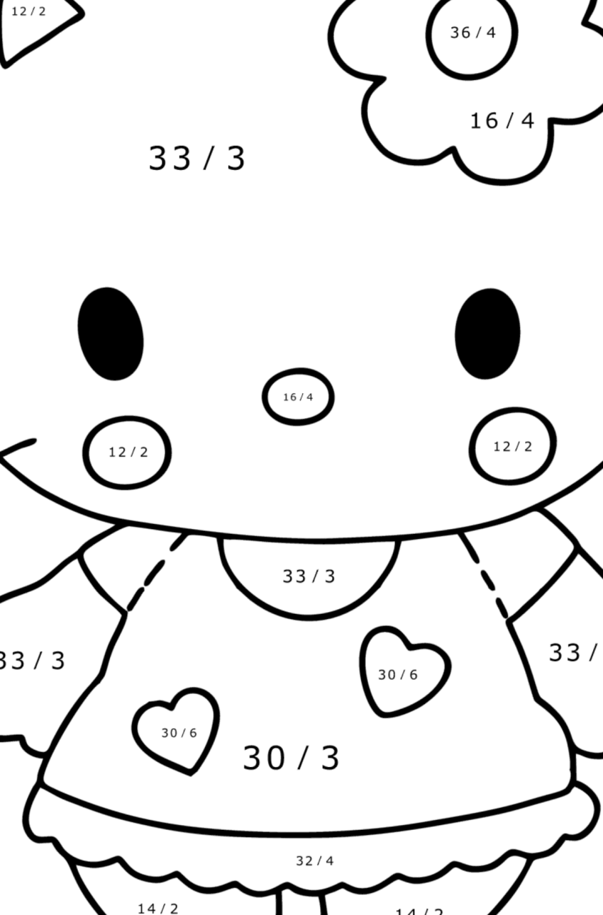 10 Hello Kitty Math Coloring Pages for Educational Fun