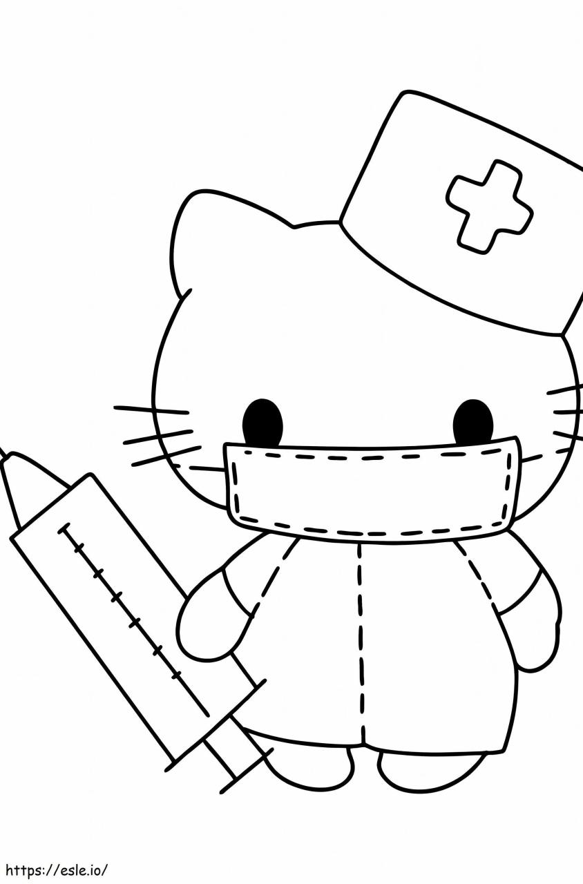 10 Sweet Hello Kitty Nurse Coloring Pages for Kids