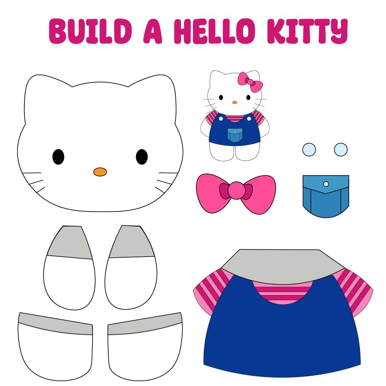 10 Creative Hello Kitty Paper Doll Coloring Pages to Cut Out and Unleash Your Inner Artist