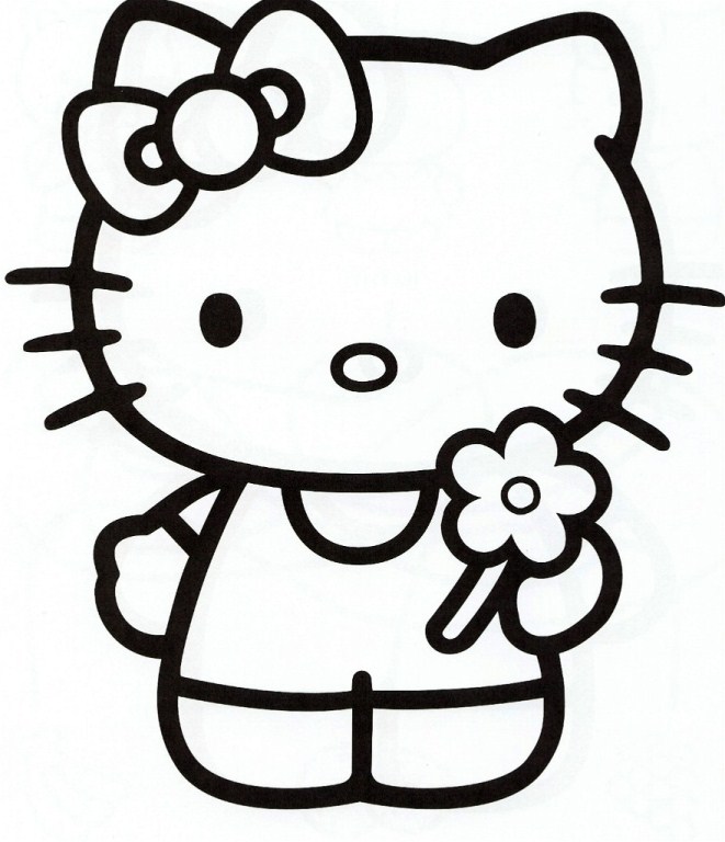 10 Girly Hello Kitty Coloring Pages for Young Fans