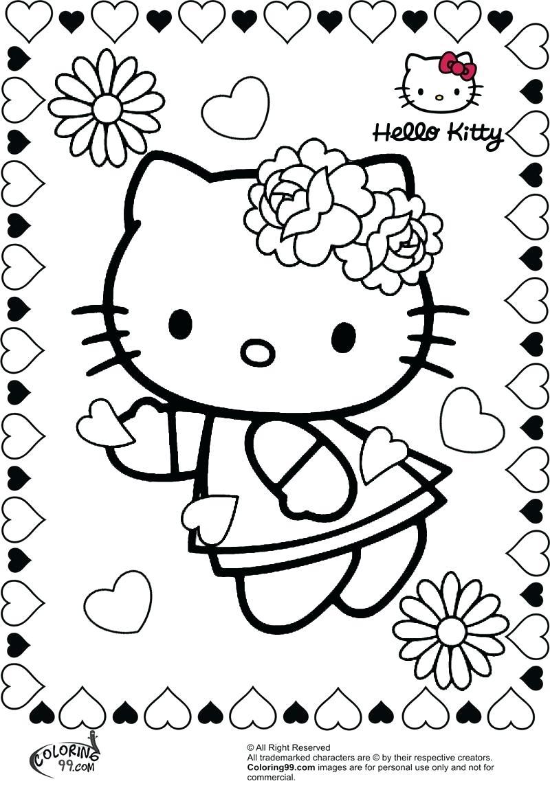 36+ Top Coloring Pages With Hello Kitty Free Printable