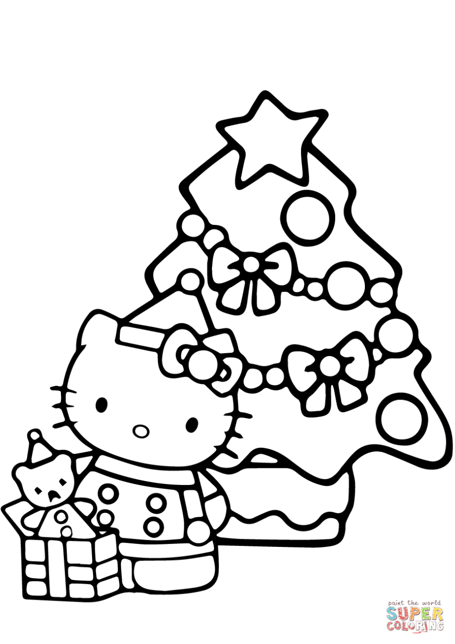 10 Easy Hello Kitty Christmas Coloring Pages for the Holidays