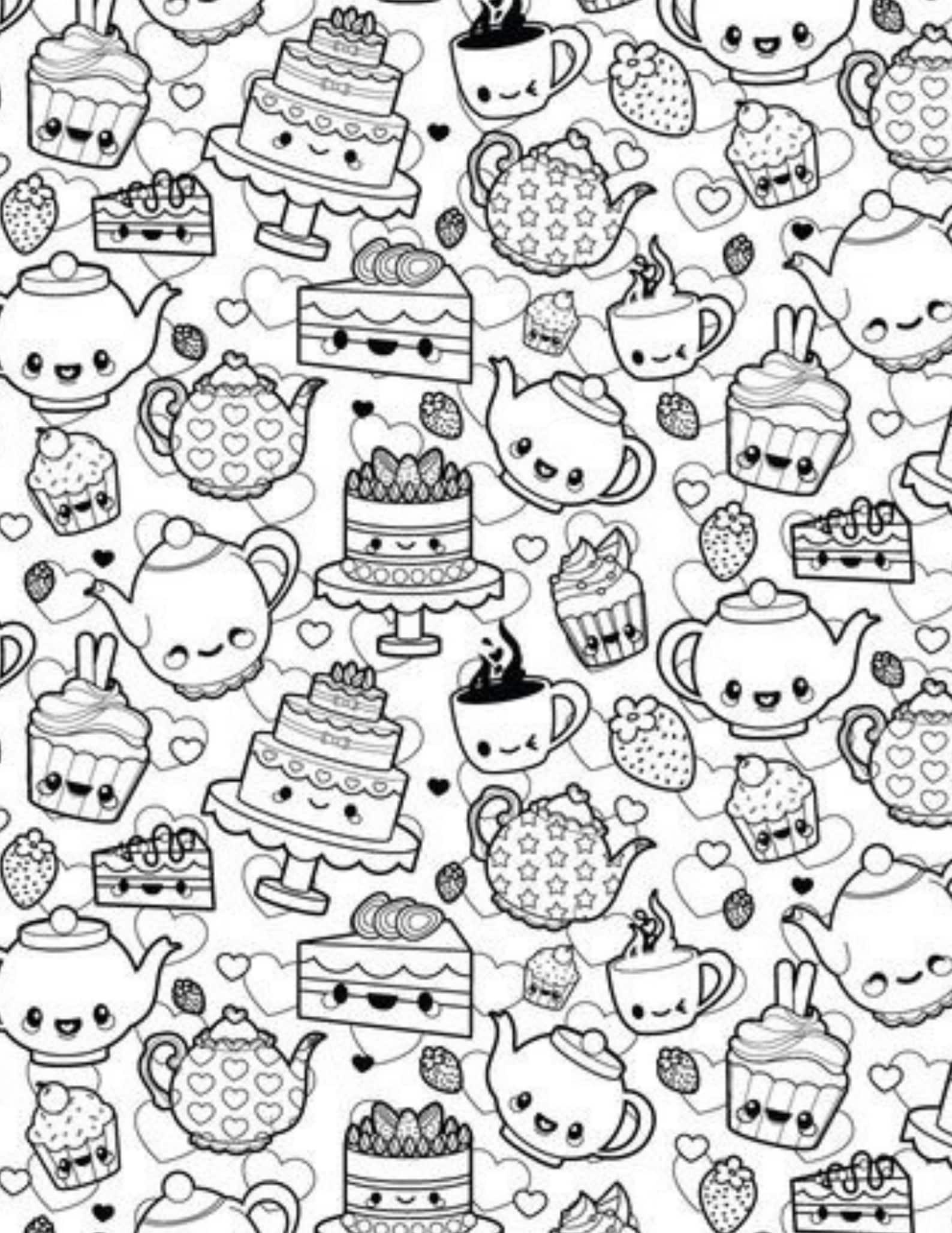 35+ Free Kawaii Coloring for Adult