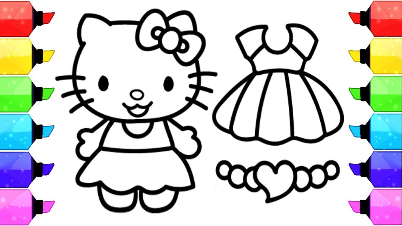 10 Stylish Hello Kitty Dress-Up Coloring Pages for Girls