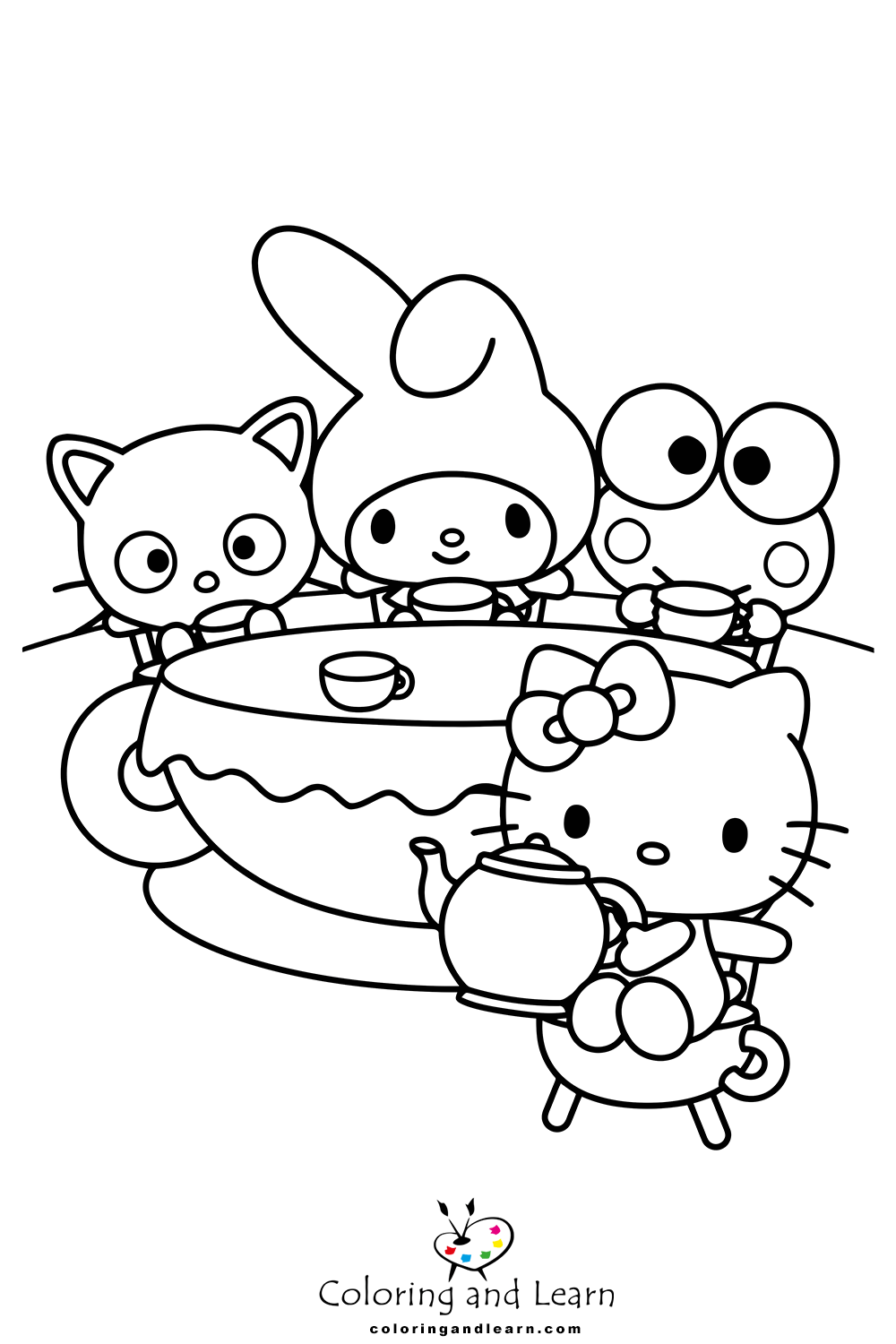 43+ Best of Hello Kitty Coloring Pages Baddie Colored