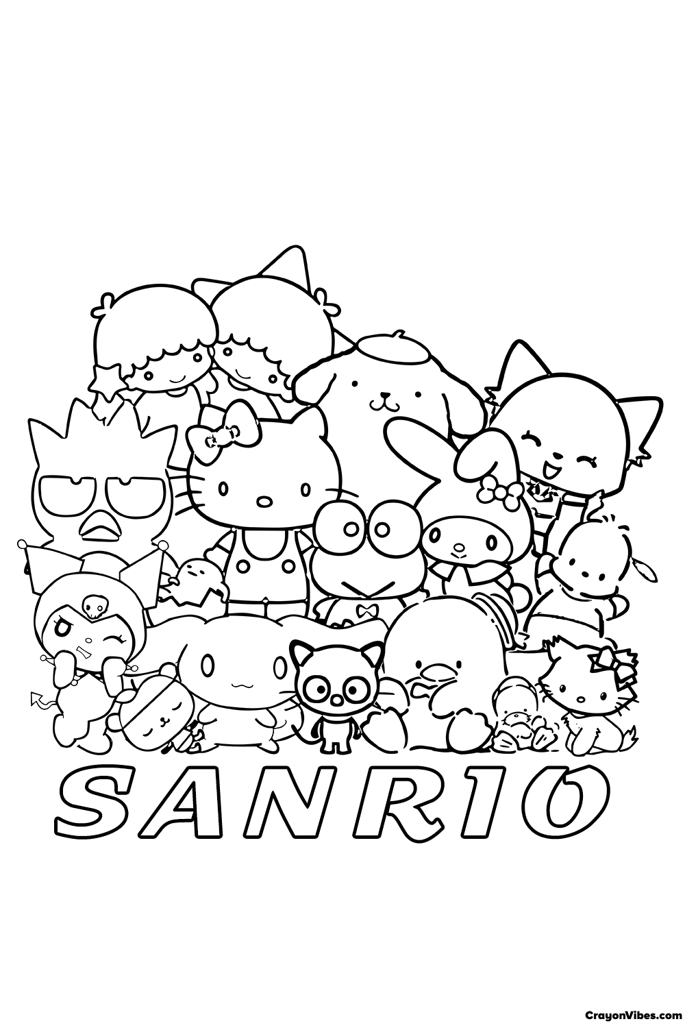 41+ Top Sanrio Coloring Sheets PDF Printable