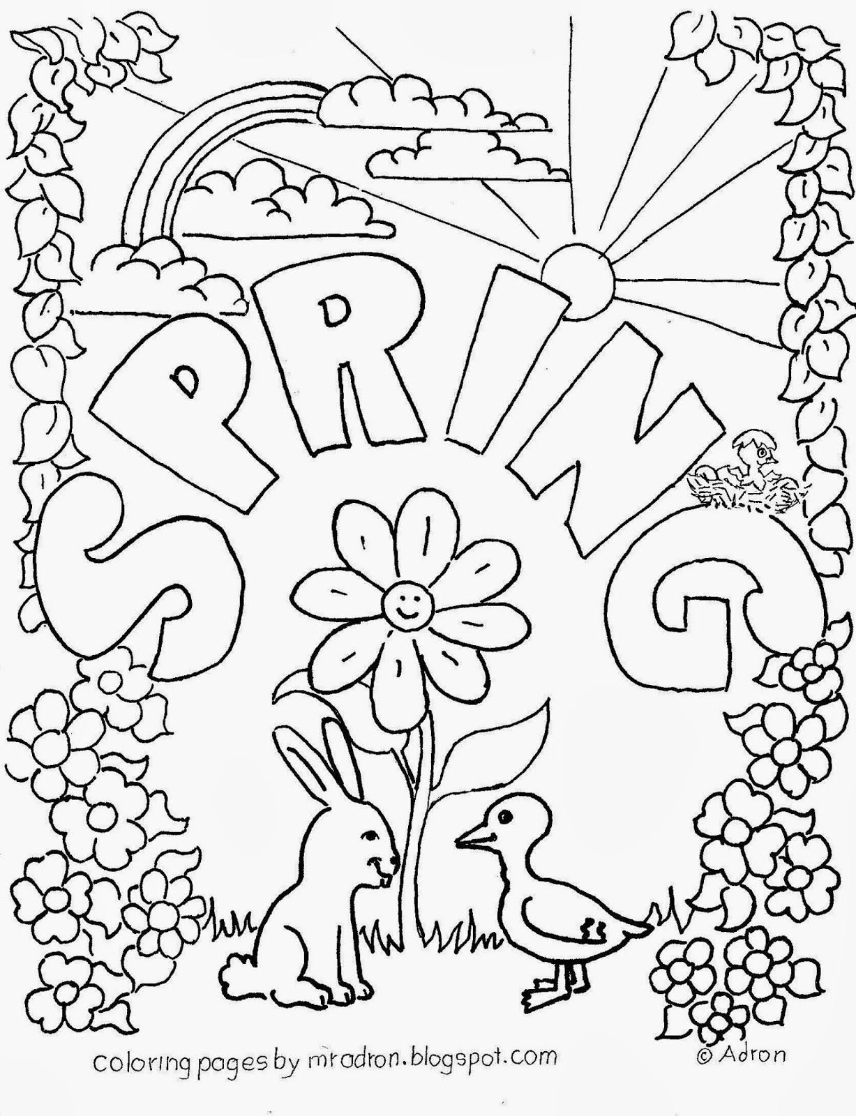 32+ Free Spring Coloring Pages Books