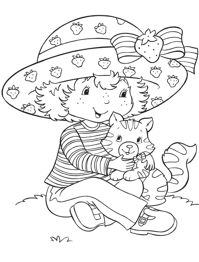 10 Delightful Strawberry Shortcake and Hello Kitty Coloring Pages for Kids and Adults