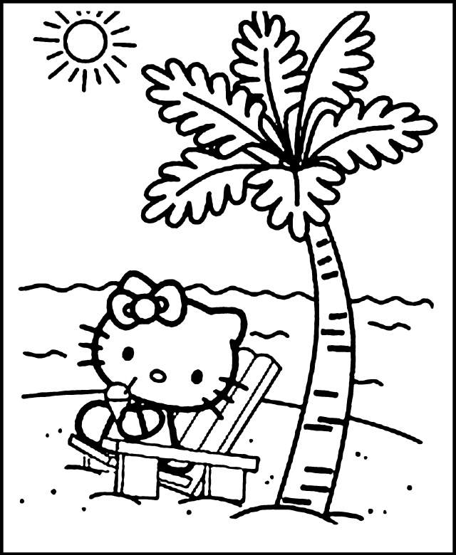 10 Hello Kitty Summer Coloring Pages for Sunny Days