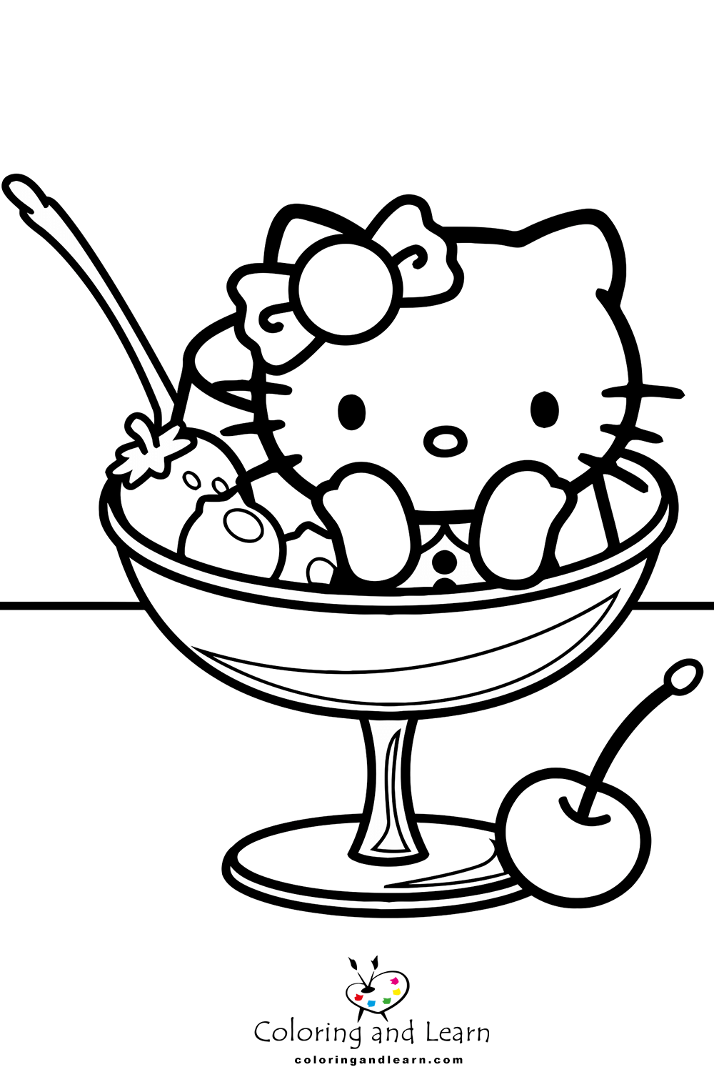 10 Hello Kitty Coloring Pages Printable 4