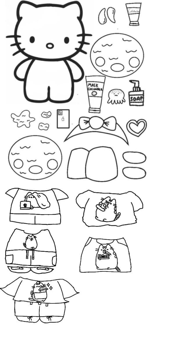 100 Hello Kitty Printable Color Pages