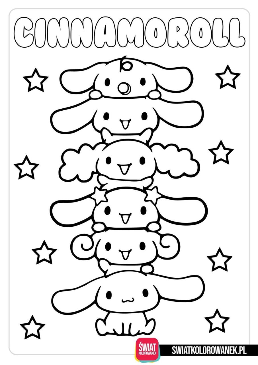 172 Cinnamon Roll Hello Kitty Coloring Pages Printable