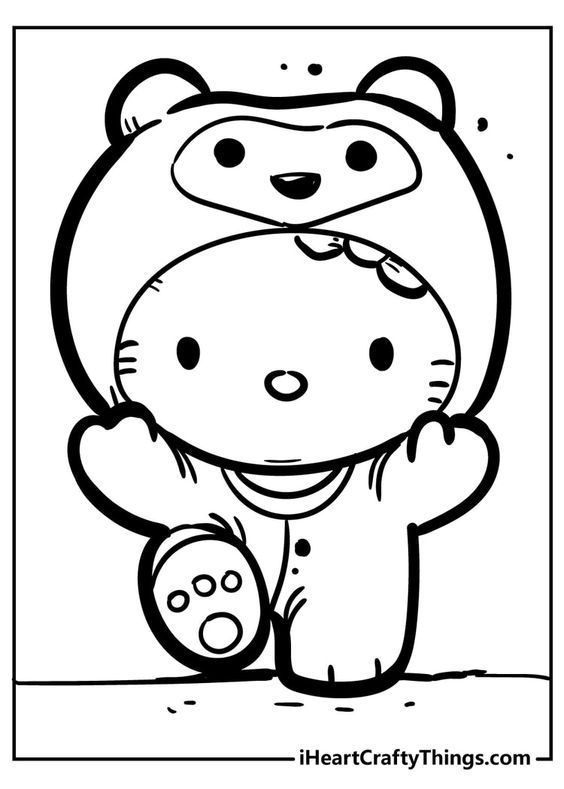 Cute And Sweet Hello Kitty Coloring Pages Coloring pages #coloringpages Coloring