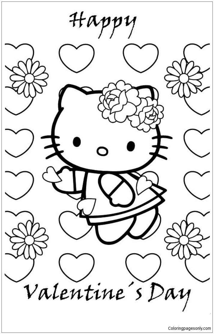 10 Hello Kitty Coloring Pages for Valentine's Day: Easy and Adorable