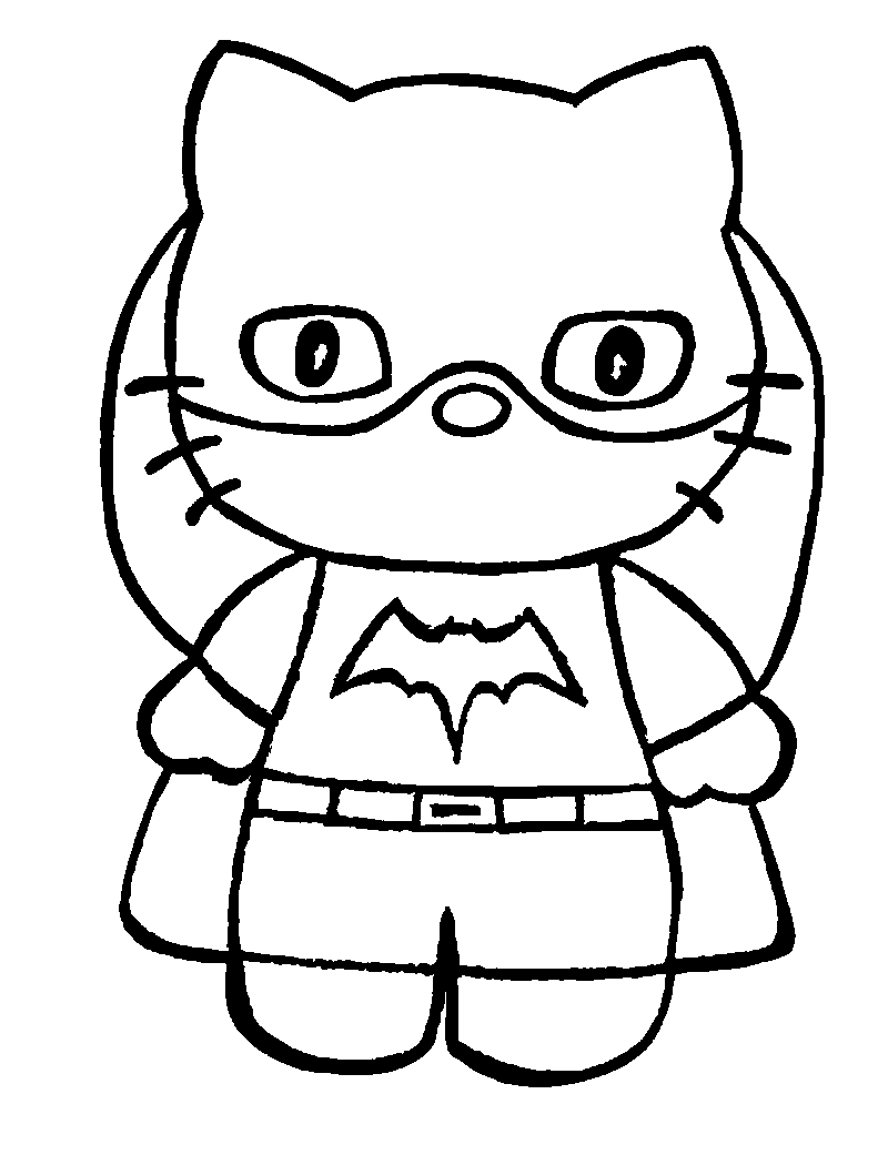 10 Batman And Hello Kitty Coloring Pages That Will Make Your Inner Child Squeal