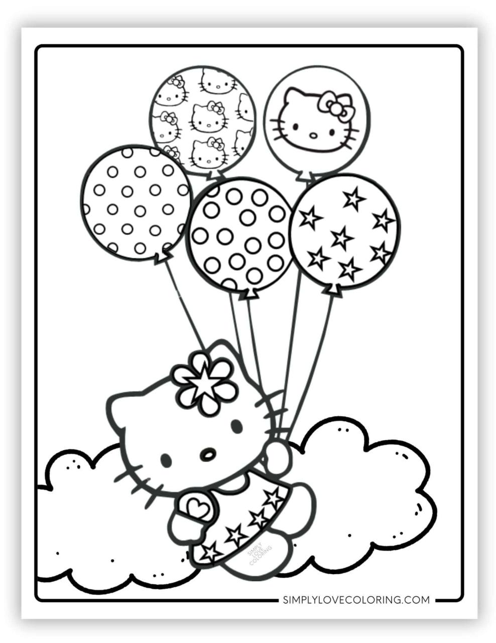 Hello Kitty Coloring Pages (Free PDF Printables)