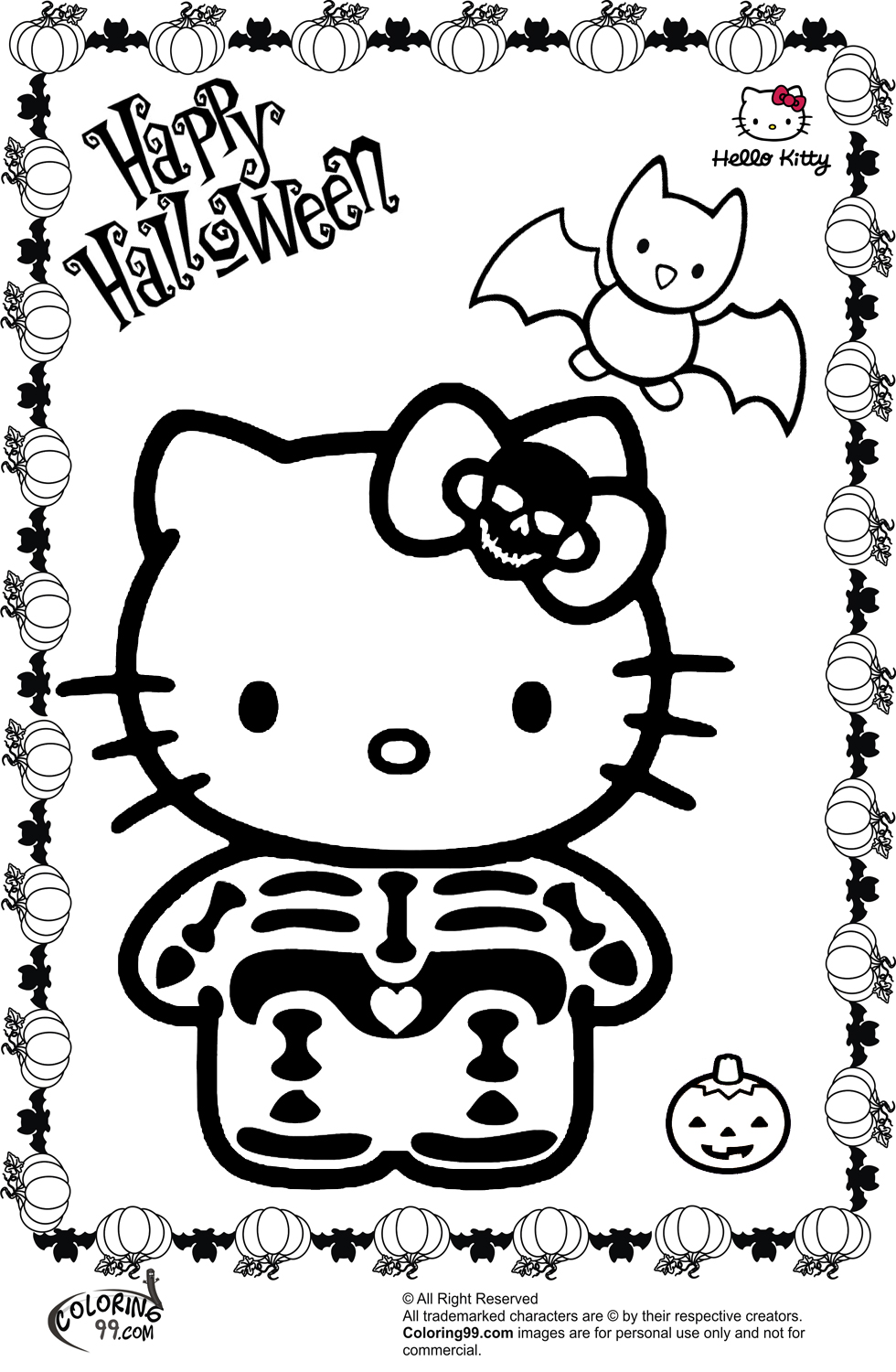 Hello Kitty Coloring Pages Wedding Printable 29