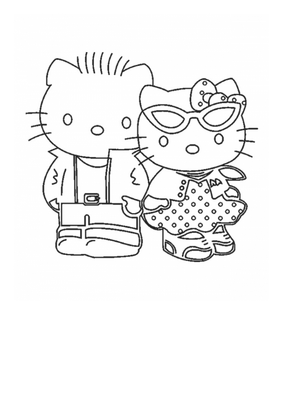 Hello Kitty Coloring Pages Wedding Printable 30