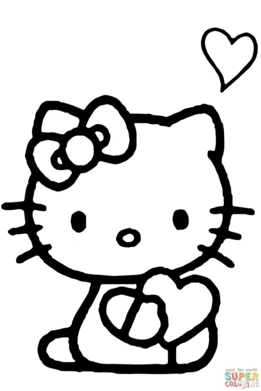 Hello Kitty Drawing Coloring