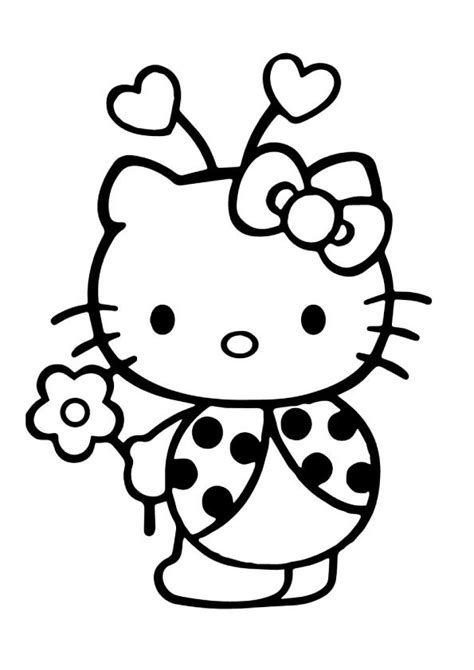 Hello Kitty Ladybug Coloring Pages