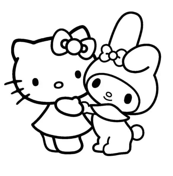 10 Melody Hello Kitty Coloring Pages Printable for a Purrfectly Cute Time