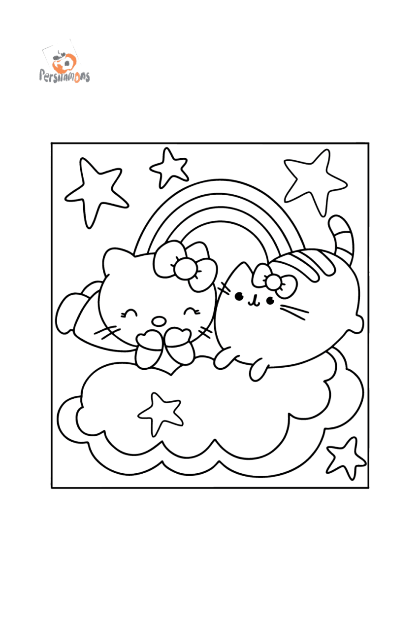 10 Purrfect Pusheen X Hello Kitty Coloring Pages to Unleash Your Creativity