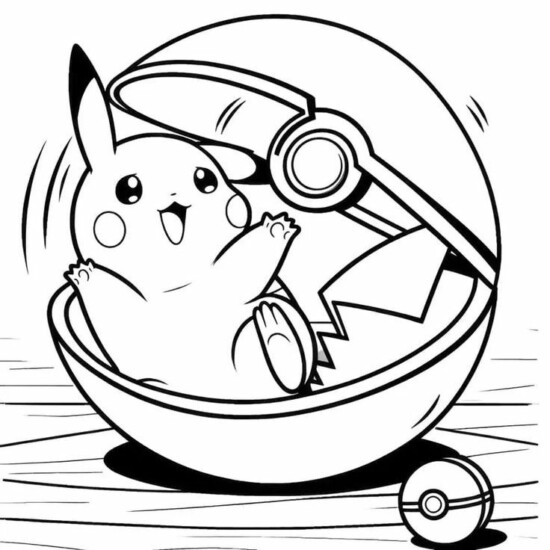 10+ Cute Pikachu Coloring Pages for Kids Printable 10