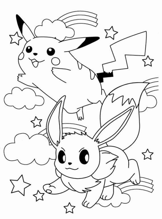 10+ Cute Pikachu Coloring Pages for Kids Printable 6