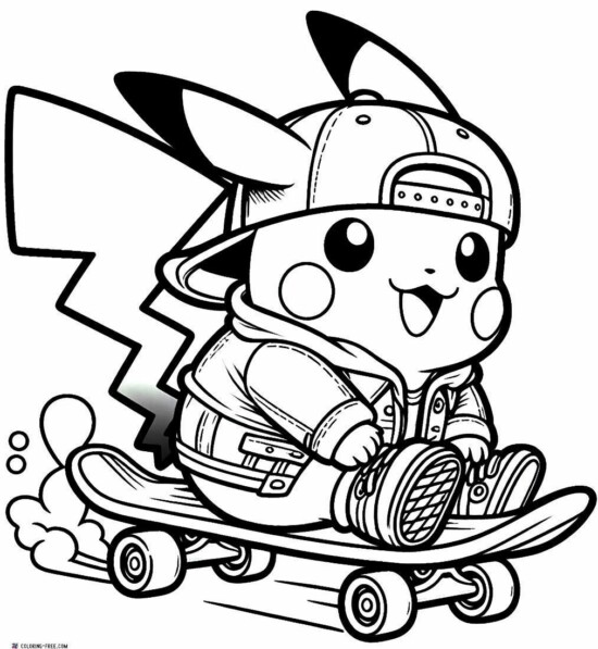 10+ Cute Pikachu Coloring Pages for Kids Printable 7