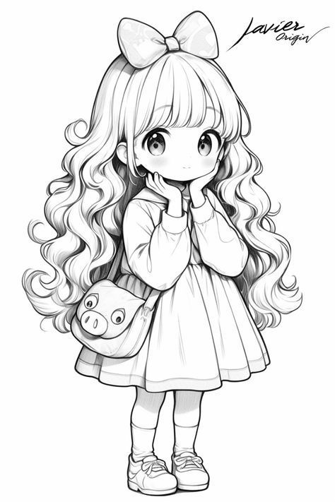 10+ Adorable Chibi Anime Coloring Pages Free Printable