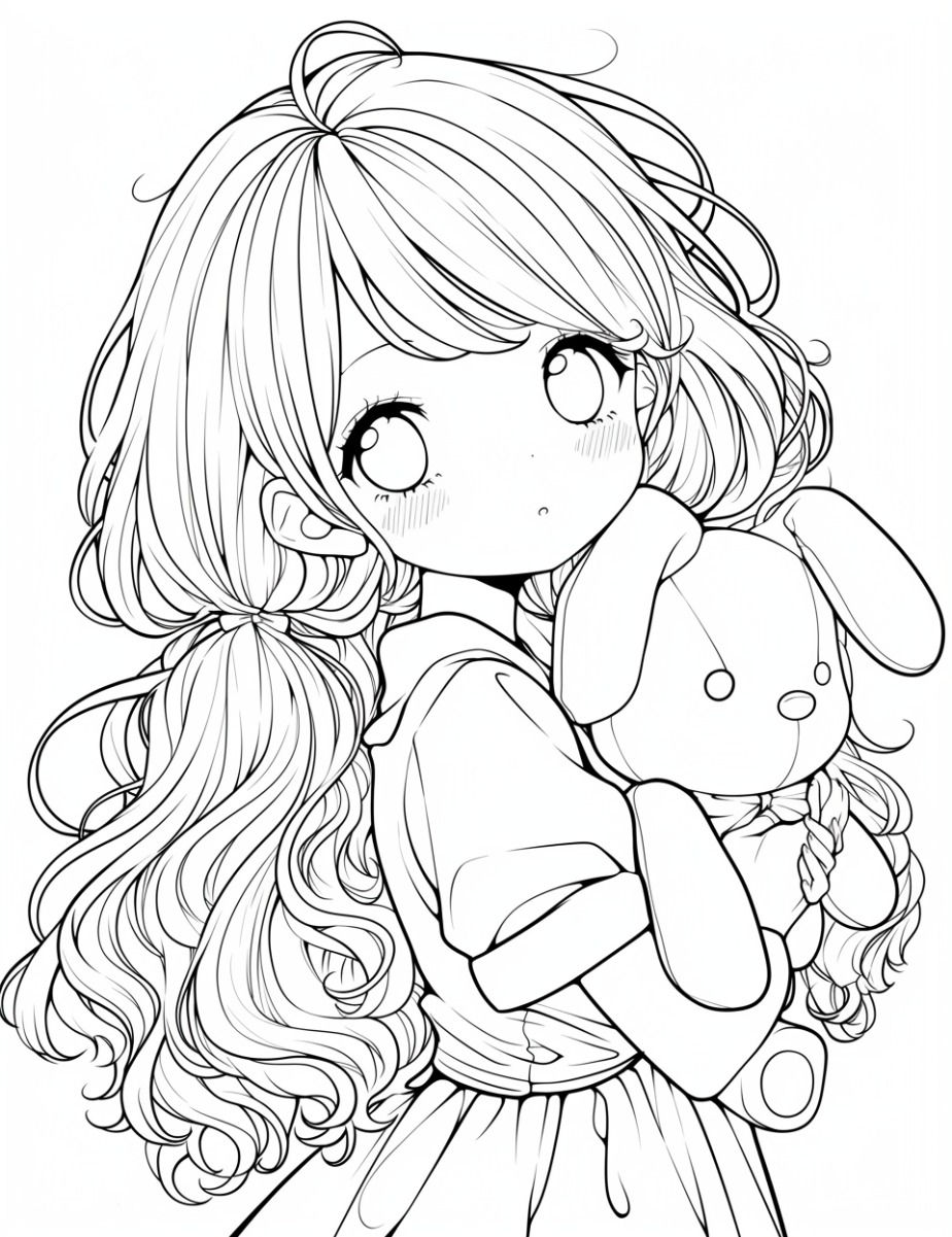 10+ Adorable & Easy Chibi Anime Coloring Pages Free Printable