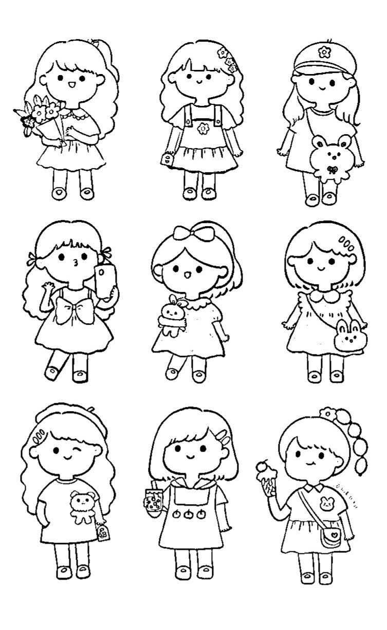 10+ Chibi Anime Coloring Pages Free Printable for Fun & Relaxing