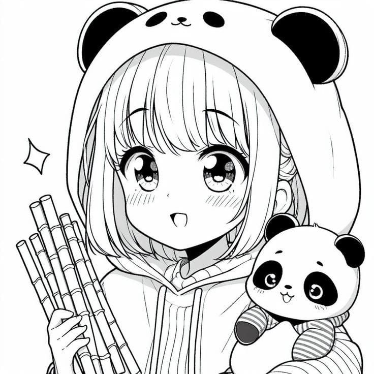 10+ Chibi Anime Coloring Pages Free Printable for Girls