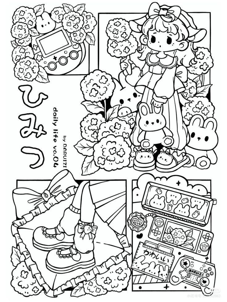 10+ Kawaii Chibi Anime Girls Coloring Pages Free Printable