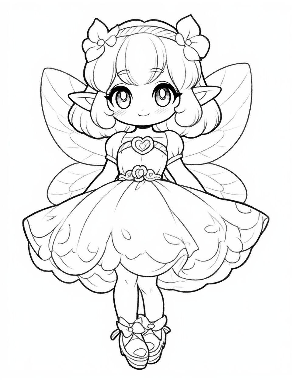 10+ Kawaii Chibi Anime Girls Coloring Pages to Print for Free