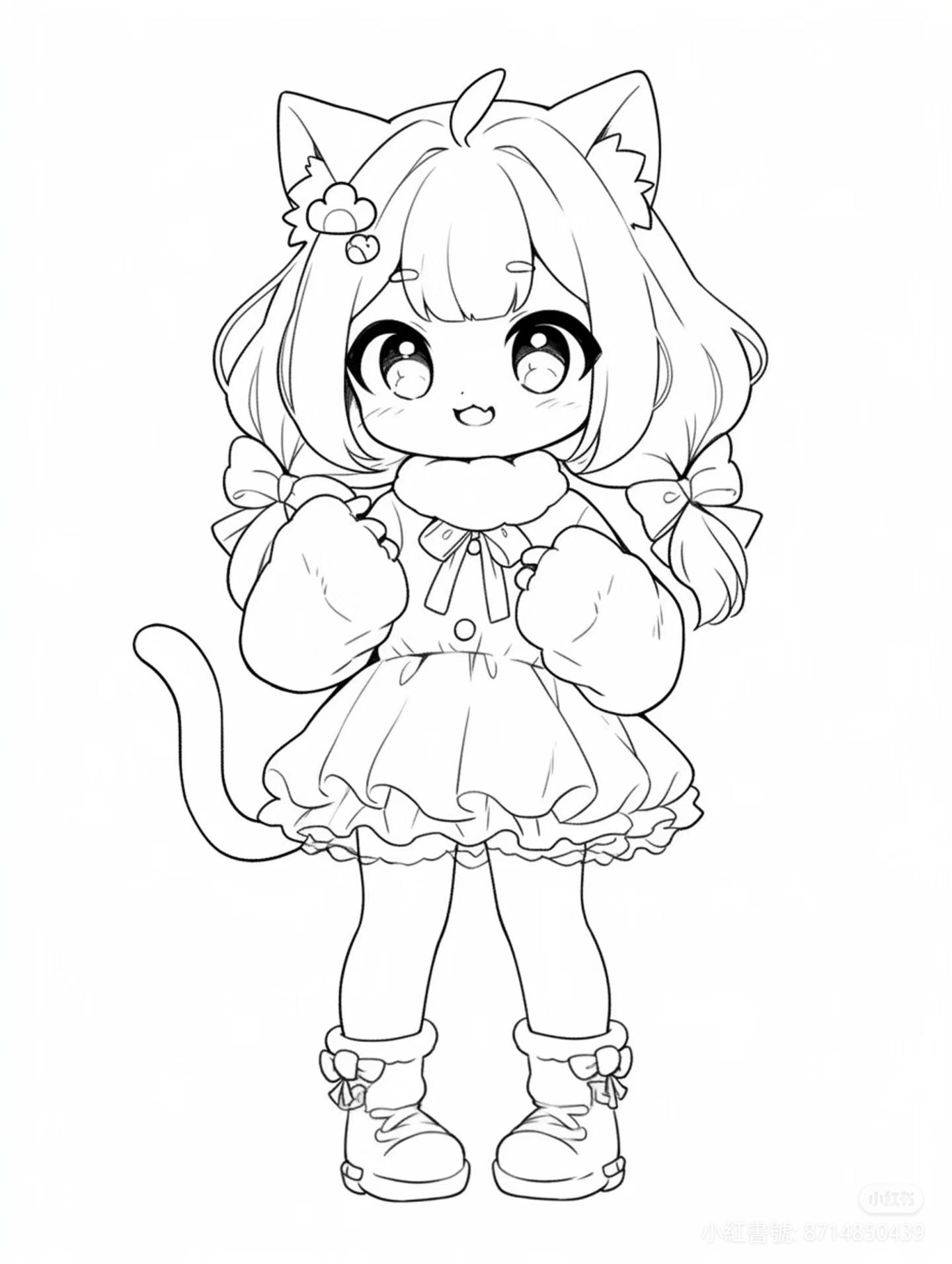 10+ Kawaii Chibi Coloring Pages Free Printable for Relaxing Moments