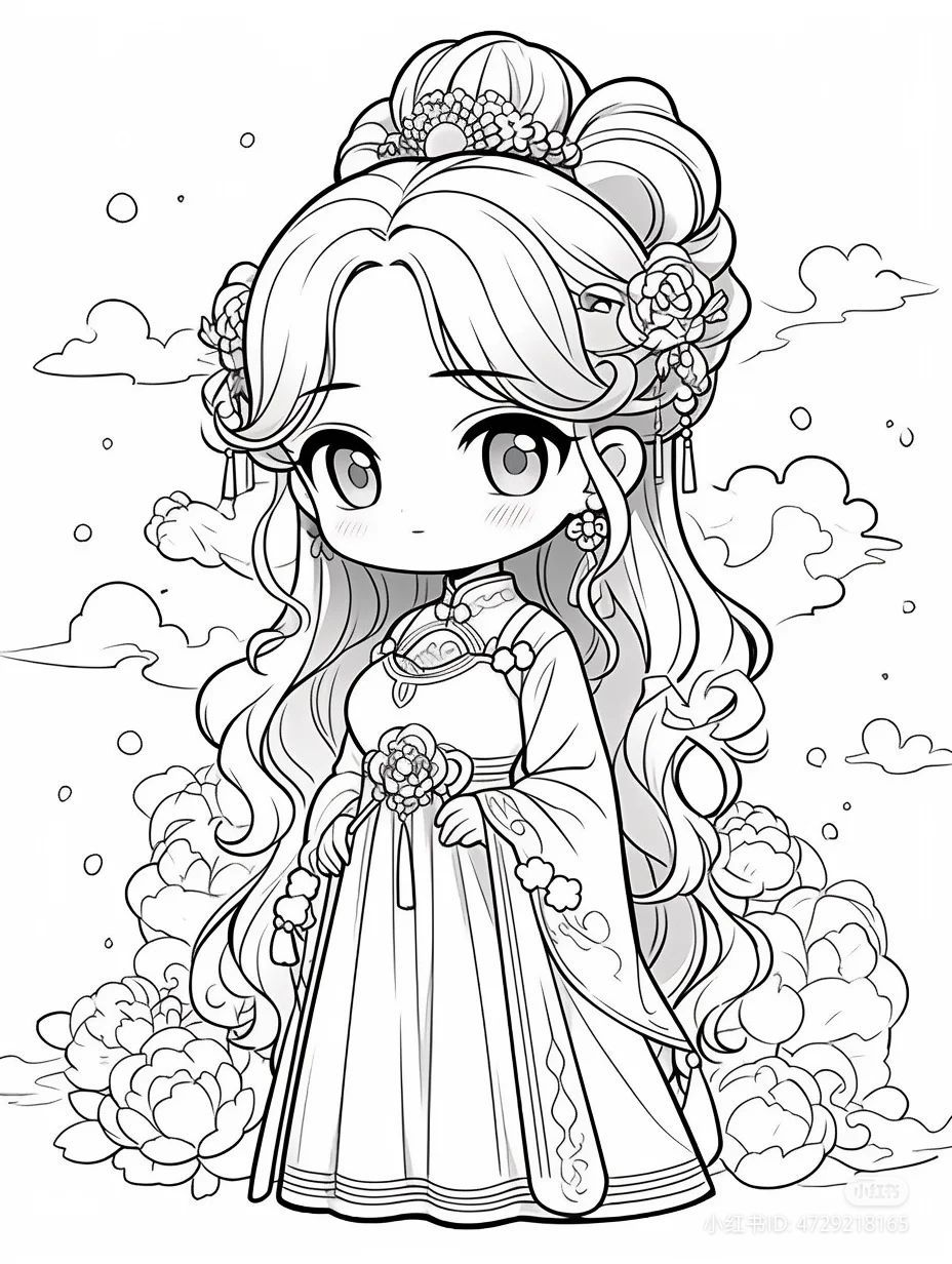 10+ Simple Chibi Anime Coloring Pages Free Printable for Beginners