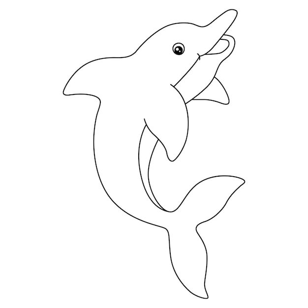 10+ Easy Dolphin Coloring Pages for Kids (PDF Printables)