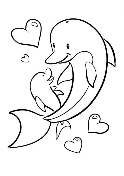 10+ Easy Dolphin Coloring Pages for Kids (PDF Printables)