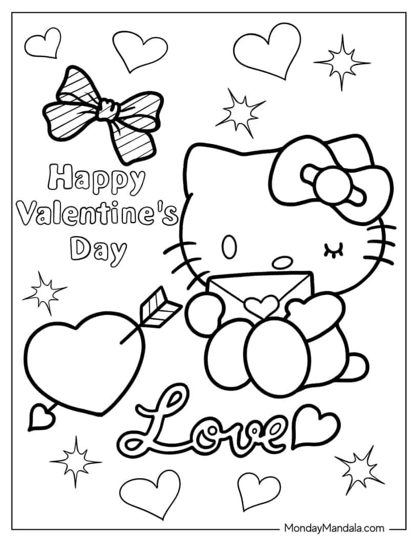 hello kitty x spiderman coloring pages | Creativecoloringcraze.com