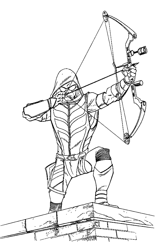 heroic green arrow coloring pages printable jpg