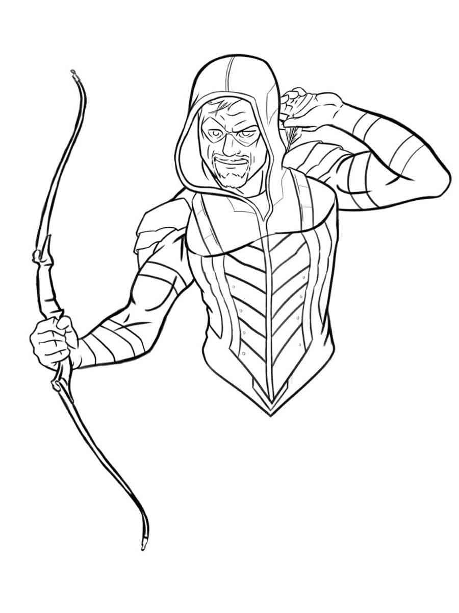 heroic green arrow coloring pages printable jpg