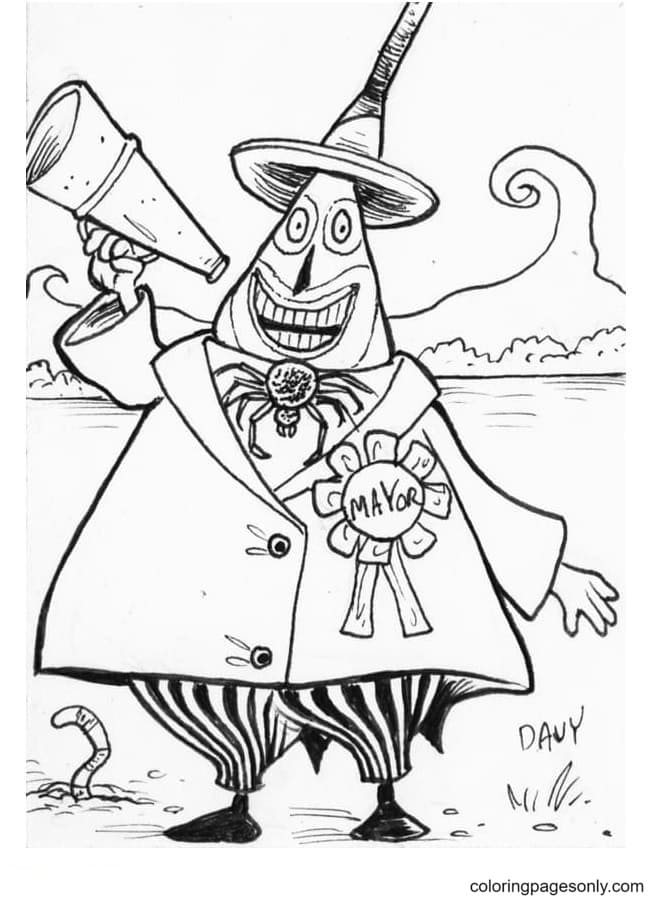 nightmare before coloring pages printable jpg