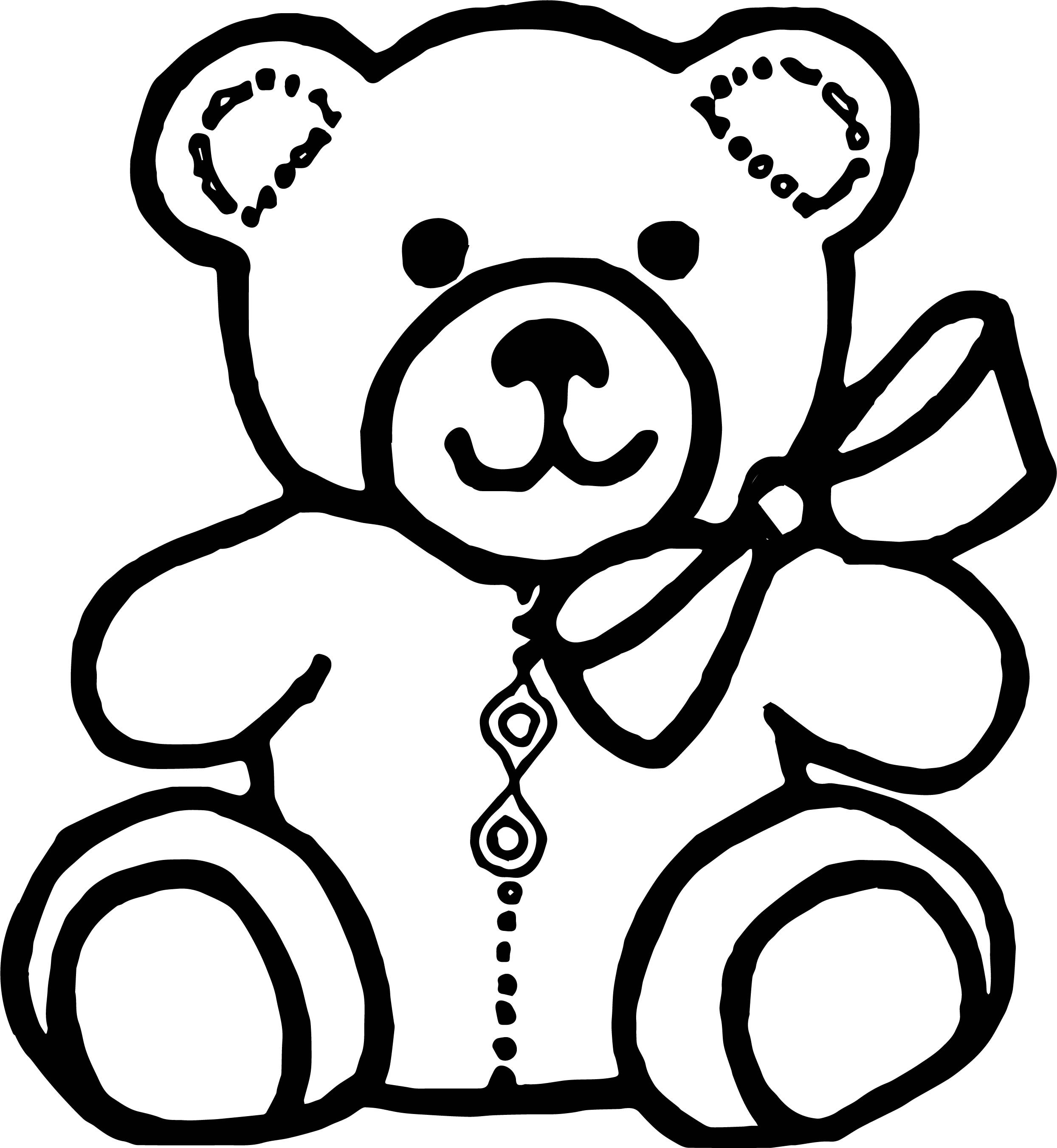 teddy bear coloring pages for kids printable jpg