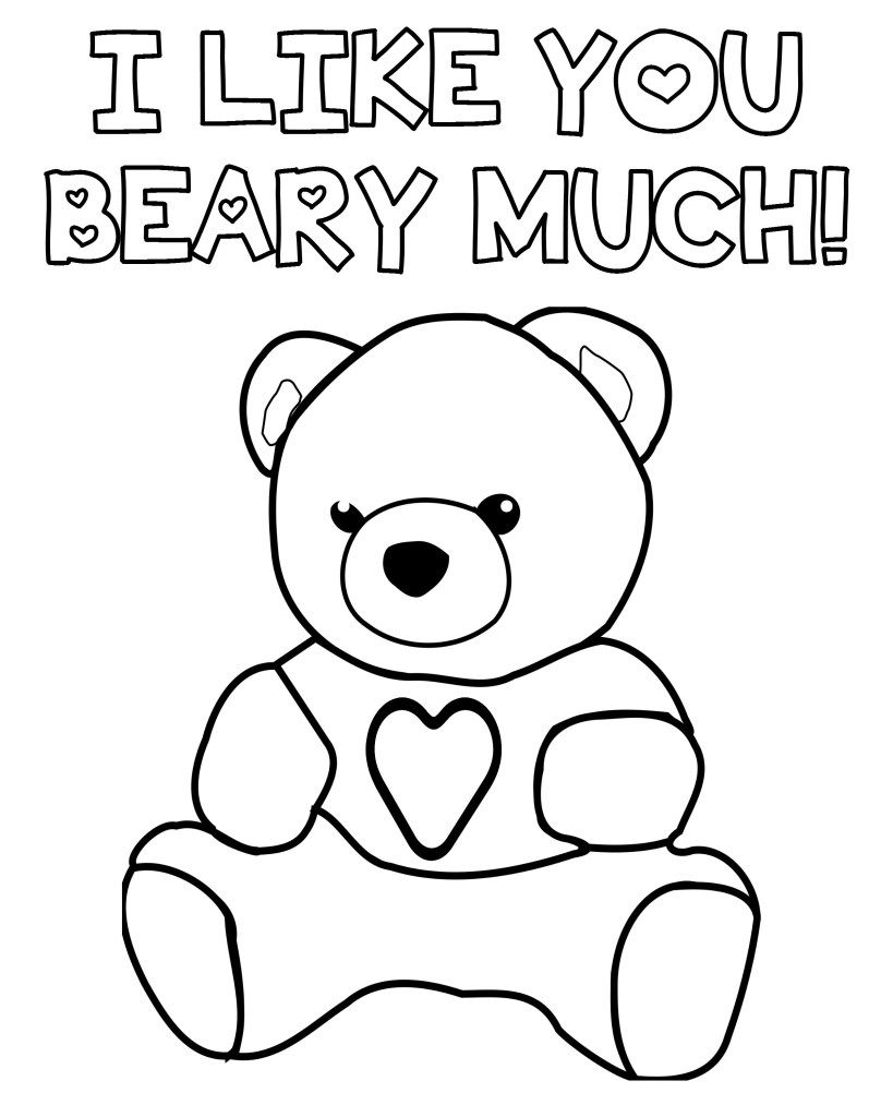 teddy bear coloring pages for kids printable jpg