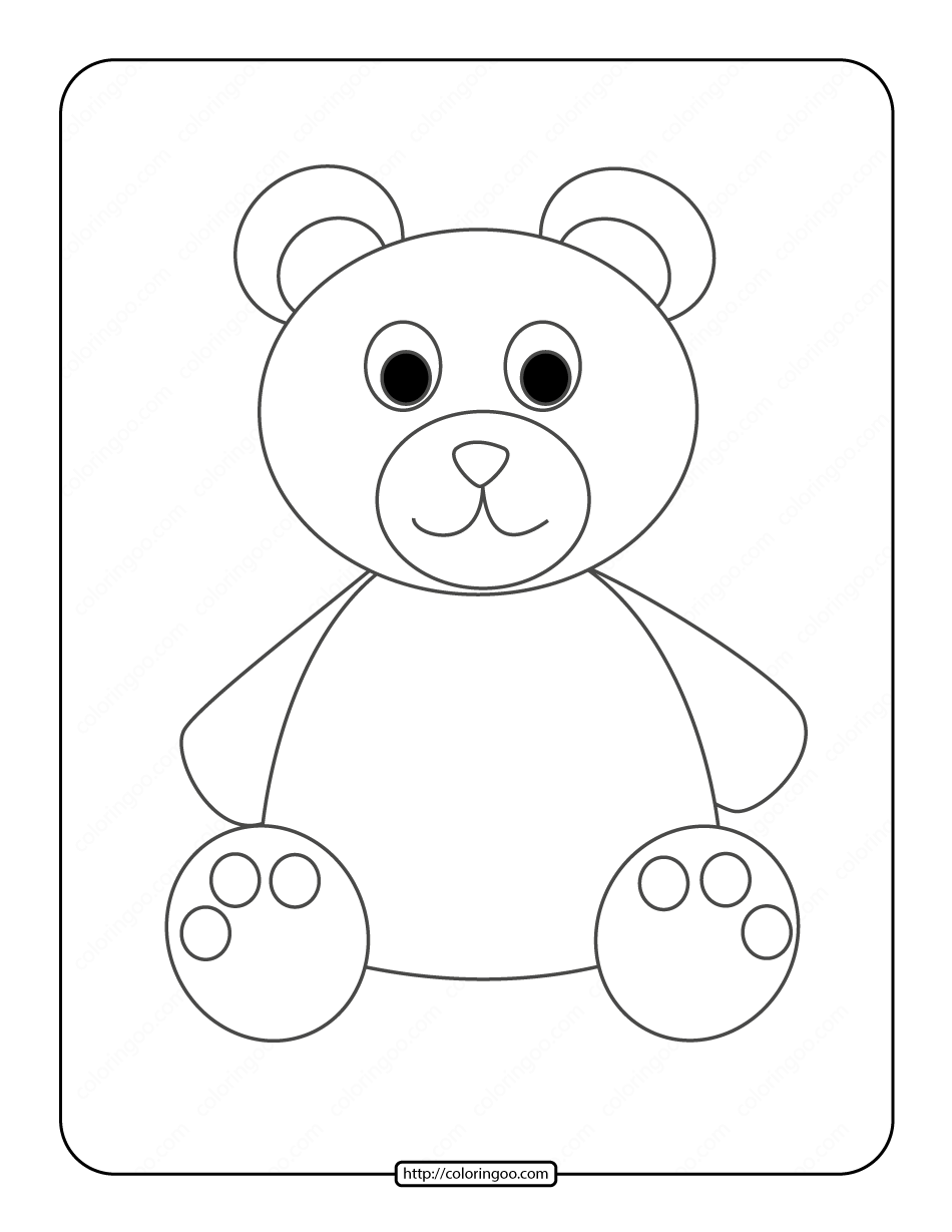 teddy bear coloring pages for kids printable jpg