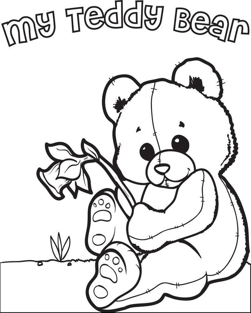 teddy bear coloring pages for kids printable jpg