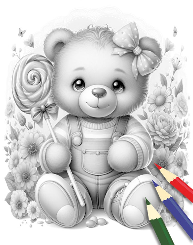 teddy bear coloring pages for kids printable jpg