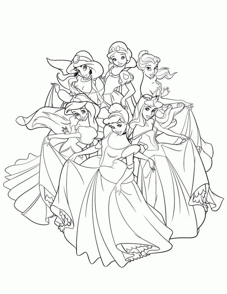 beautiful disney princess coloring pages printable jpg