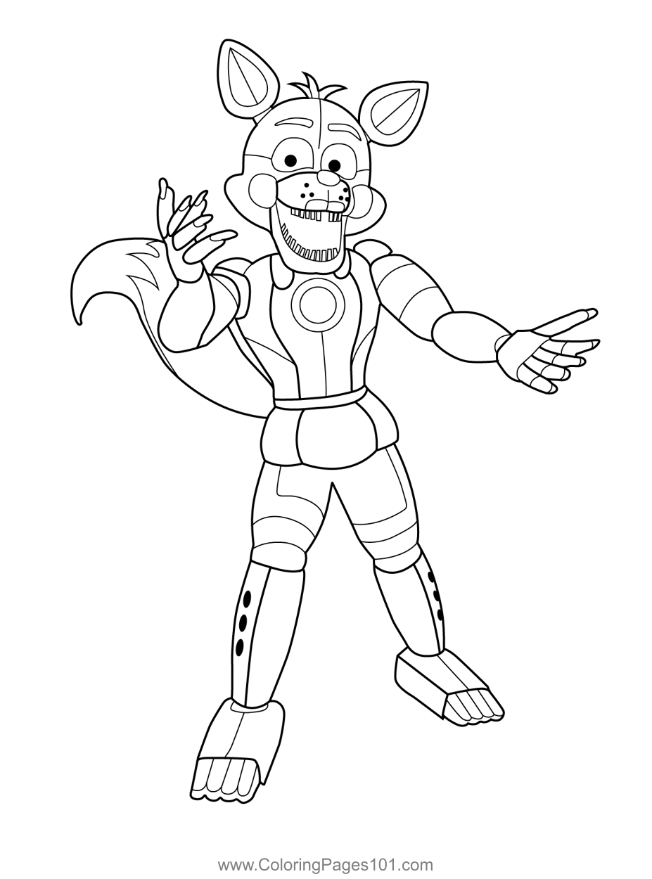 spooky five nights at freddys coloring pages printable jpg